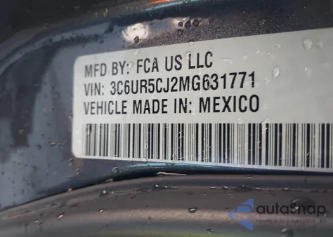 2021 Ram 2500 Tradesman 4X4 6'4 Box from USA, damaged, VIN 3C6UR5CJ2MG631771